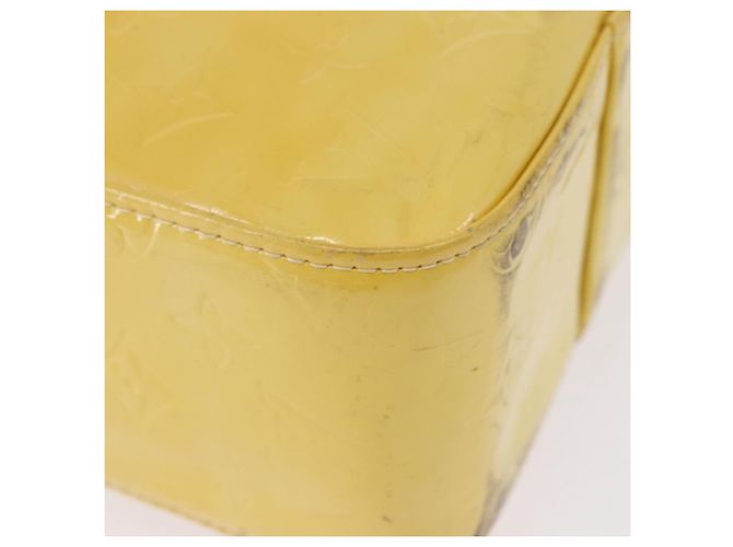 LOUIS VUITTON Monogram Vernis Columbus Tote Bag Lime Yellow M91047 Auth 192809 D'oro - vista 14