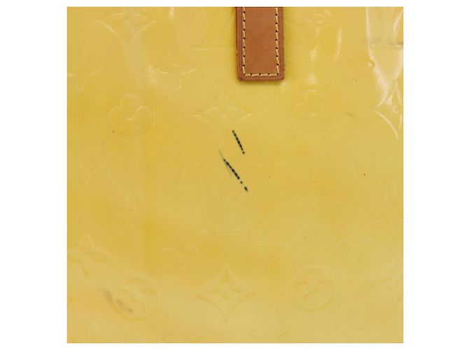 LOUIS VUITTON Monogram Vernis Columbus Tote Bag Lime Yellow M91047 Auth 192809 D'oro - vista 2