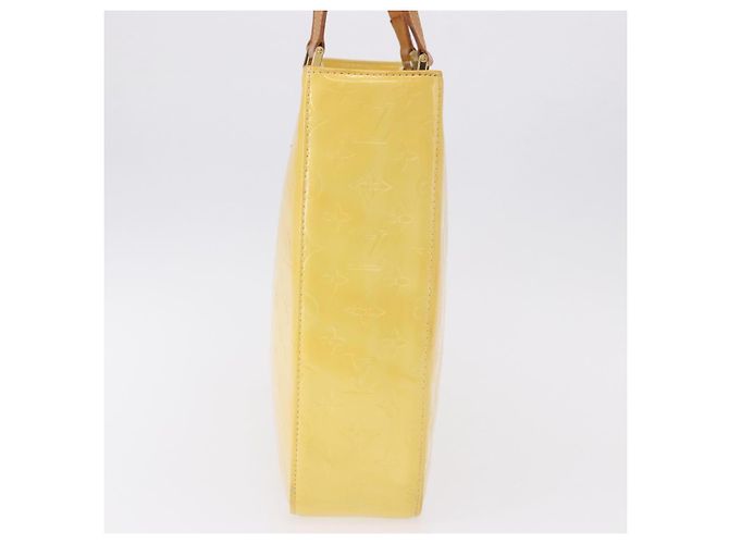 LOUIS VUITTON Monogram Vernis Columbus Tote Bag Lime Yellow M91047 Auth 192809 D'oro - vista 4