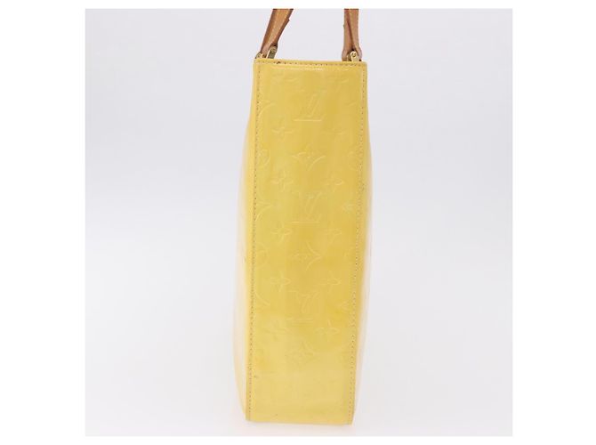 LOUIS VUITTON Monogram Vernis Columbus Tote Bag Lime Yellow M91047 Auth 192809 D'oro - vista 5