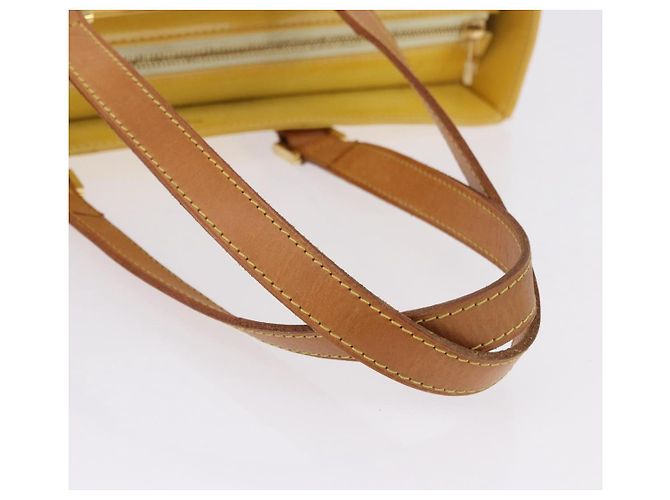 LOUIS VUITTON Monogram Vernis Columbus Tote Bag Lime Yellow M91047 Auth 192809 D'oro - vista 8