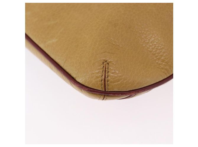 CARTIER Must Line Shoulder Bag Pelle Beige Oro Auth BA14440 D'oro - vista 15