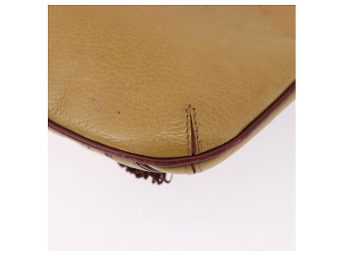 CARTIER Must Line Shoulder Bag Pelle Beige Oro Auth BA14440 D'oro - vista 16