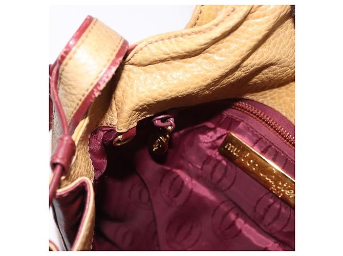 CARTIER Must Line Shoulder Bag Pelle Beige Oro Auth BA14440 D'oro - vista 20