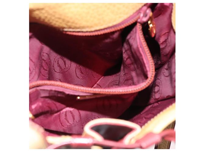 CARTIER Must Line Shoulder Bag Pelle Beige Oro Auth BA14440 D'oro - vista 21