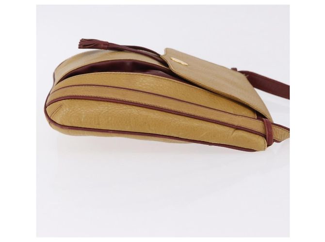 CARTIER Must Line Shoulder Bag Pelle Beige Oro Auth BA14440 D'oro - vista 3