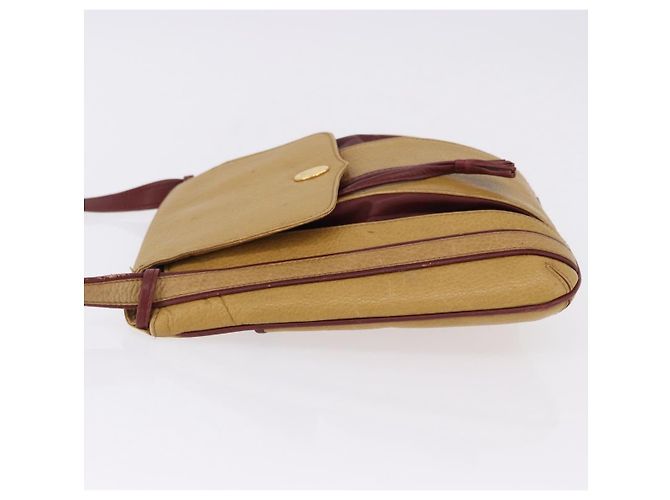 CARTIER Must Line Shoulder Bag Pelle Beige Oro Auth BA14440 D'oro - vista 4
