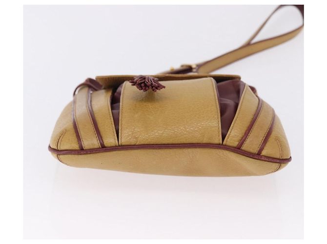 CARTIER Must Line Shoulder Bag Pelle Beige Oro Auth BA14440 D'oro - vista 5