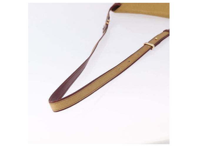 CARTIER Must Line Shoulder Bag Pelle Beige Oro Auth BA14440 D'oro - vista 7