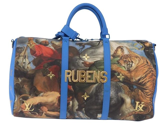 LOUIS VUITTON Masters Collection Keepall Bandouliere 50 M43344 Authentisch 191724SM Blau - Ansicht 13