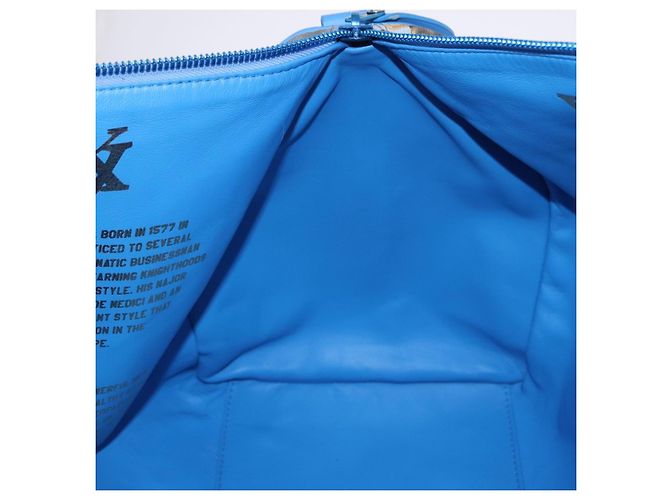 LOUIS VUITTON Masters Collection Keepall Bandouliere 50 M43344 Authentisch 191724SM Blau - Ansicht 24