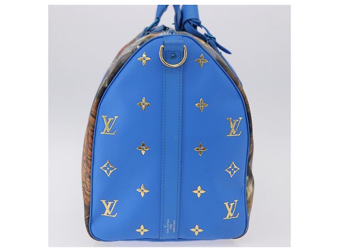 LOUIS VUITTON Masters Collection Keepall Bandouliere 50 M43344 Authentisch 191724SM Blau - Ansicht 4