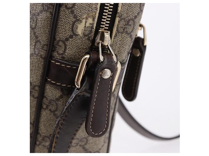 Borsa a tracolla GUCCI GG Supreme PVC Beige Oro 233268 Auth BA14504 D'oro - vista 10