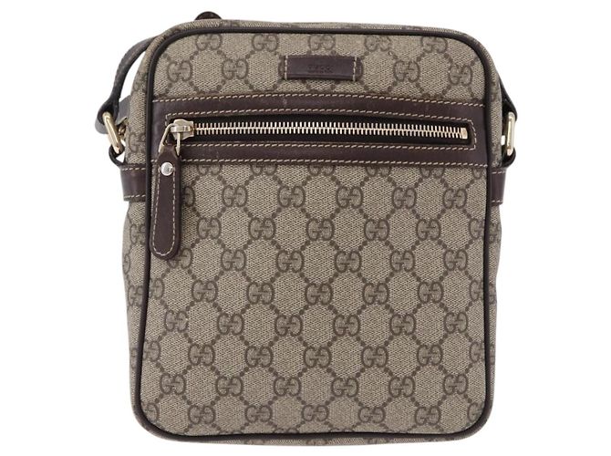 Borsa a tracolla GUCCI GG Supreme PVC Beige Oro 233268 Auth BA14504 D'oro - vista 13