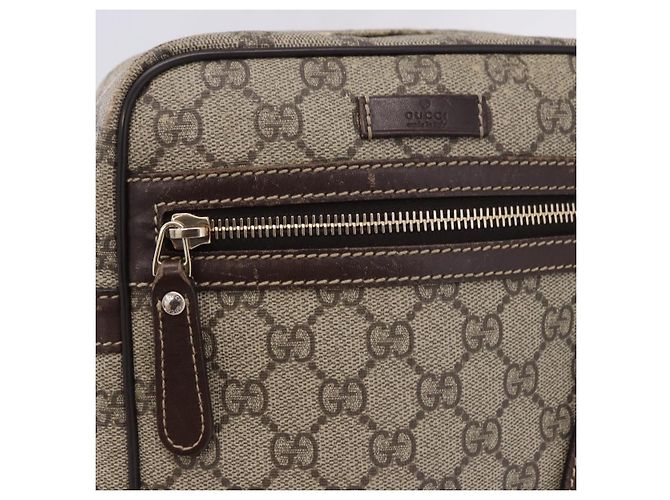 Borsa a tracolla GUCCI GG Supreme PVC Beige Oro 233268 Auth BA14504 D'oro - vista 19