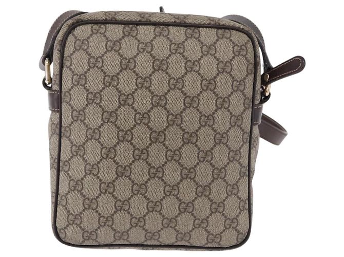 Borsa a tracolla GUCCI GG Supreme PVC Beige Oro 233268 Auth BA14504 D'oro - vista 2