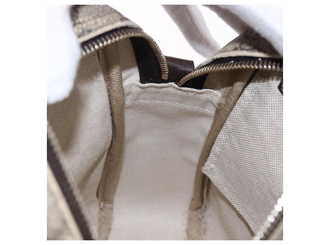 Borsa a tracolla GUCCI GG Supreme PVC Beige Oro 233268 Auth BA14504 D'oro - vista 22