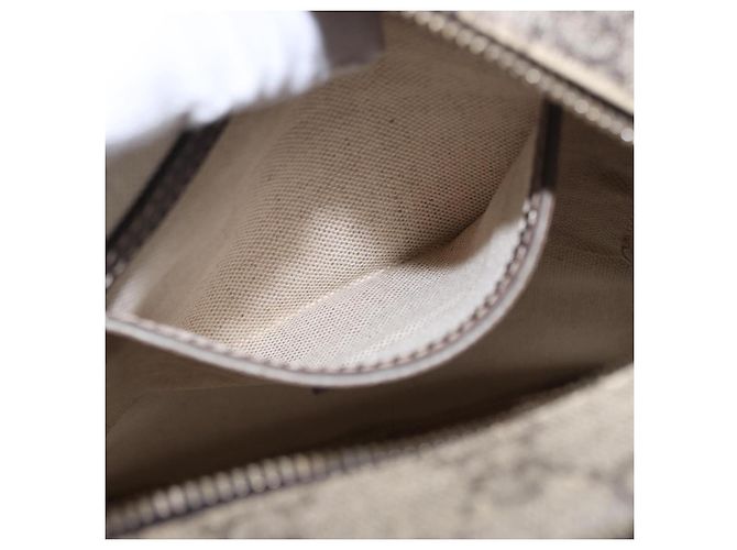 Borsa a tracolla GUCCI GG Supreme PVC Beige Oro 233268 Auth BA14504 D'oro - vista 23