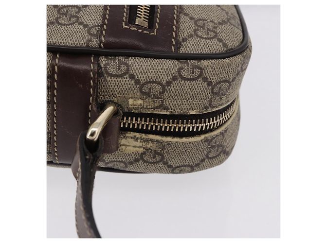 Borsa a tracolla GUCCI GG Supreme PVC Beige Oro 233268 Auth BA14504 D'oro - vista 4