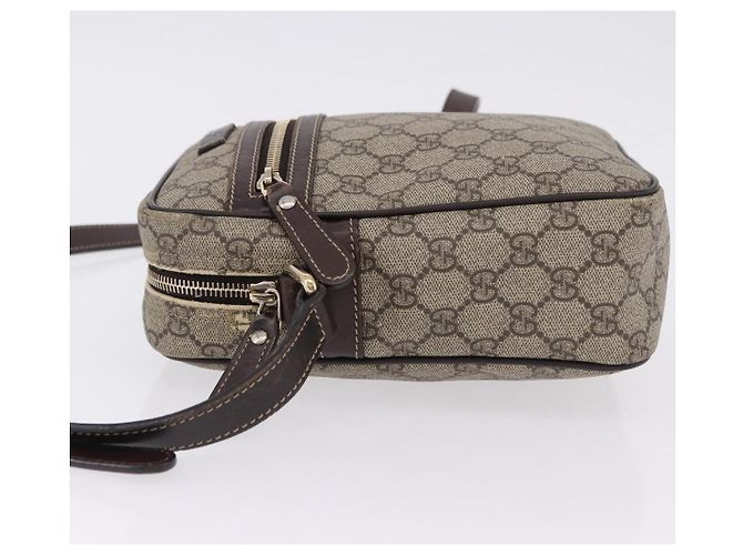 Borsa a tracolla GUCCI GG Supreme PVC Beige Oro 233268 Auth BA14504 D'oro - vista 5