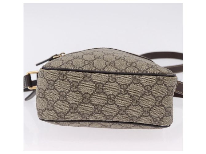 Borsa a tracolla GUCCI GG Supreme PVC Beige Oro 233268 Auth BA14504 D'oro - vista 6