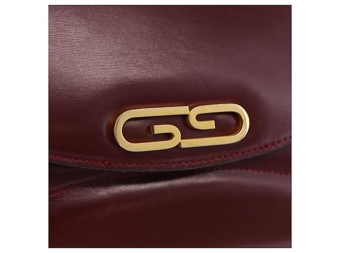Borsa a Spalla GUCCI in Pelle Bordeaux Oro Auth 191903 D'oro Bordò - vista 18