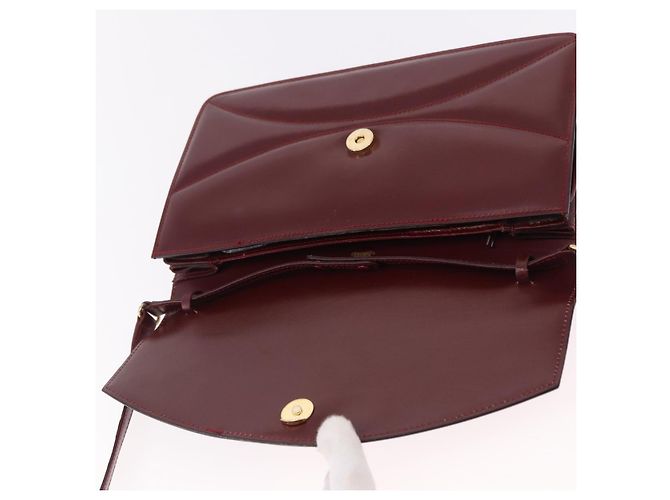 Borsa a Spalla GUCCI in Pelle Bordeaux Oro Auth 191903 D'oro Bordò - vista 19