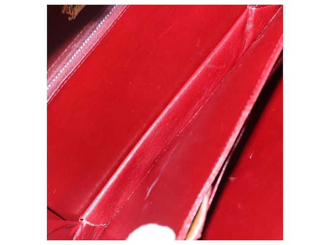 Borsa a Spalla GUCCI in Pelle Bordeaux Oro Auth 191903 D'oro Bordò - vista 9