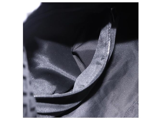 FENDI Zucchino Canvas Mamma Baguette Borsa a mano Nera Argento Auth BA14344 Nero - vista 24