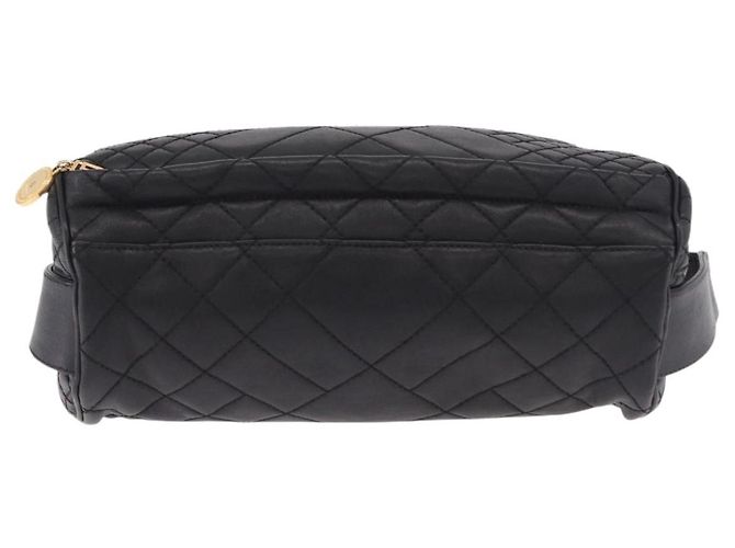 Borsa a tracolla in pelle VERSACE Nero Oro Auth am12055V D'oro - vista 2