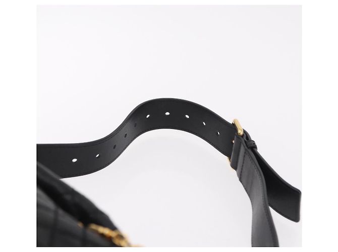 Borsa a tracolla in pelle VERSACE Nero Oro Auth am12055V D'oro - vista 8