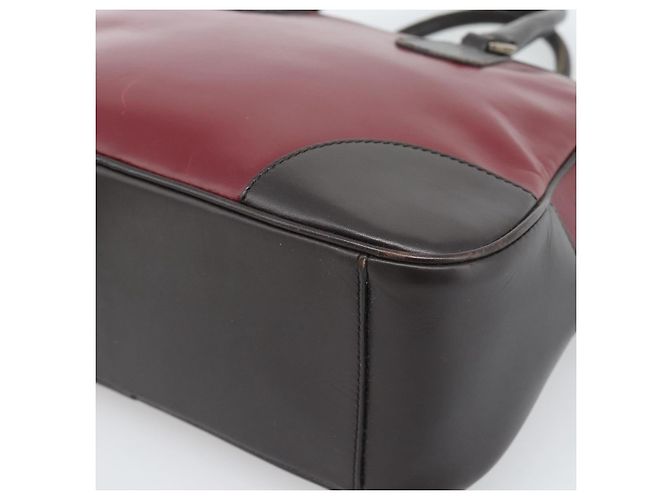 Borsa PRADA in Pelle Rossa Nera Auth ep15370 Nero Rosso - vista 15