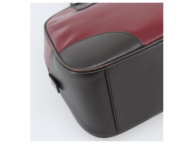 Borsa PRADA in Pelle Rossa Nera Auth ep15370 Nero Rosso - vista 16