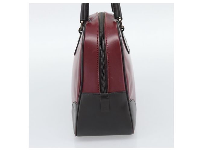 Borsa PRADA in Pelle Rossa Nera Auth ep15370 Nero Rosso - vista 4