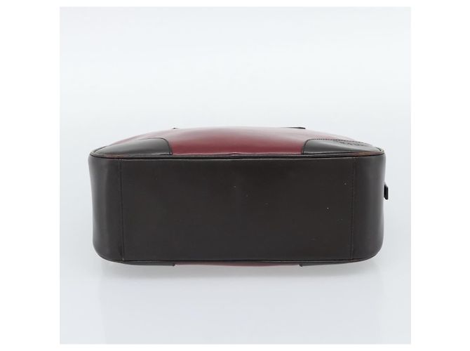 Borsa PRADA in Pelle Rossa Nera Auth ep15370 Nero Rosso - vista 5