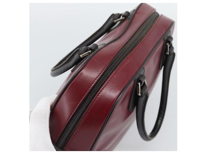 Borsa PRADA in Pelle Rossa Nera Auth ep15370 Nero Rosso - vista 6