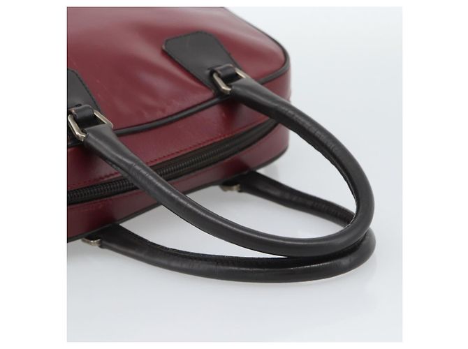 Borsa PRADA in Pelle Rossa Nera Auth ep15370 Nero Rosso - vista 7