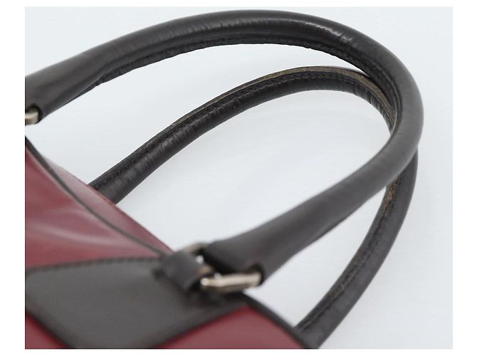 Borsa PRADA in Pelle Rossa Nera Auth ep15370 Nero Rosso - vista 8