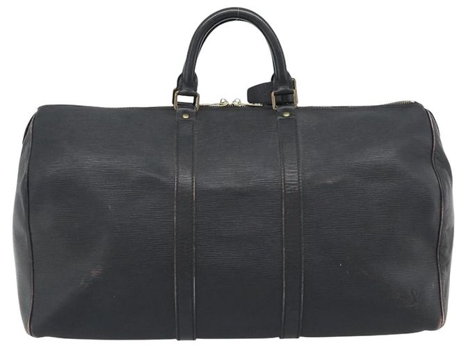 LOUIS VUITTON Epi Keepall 50 Boston Bag Black M42962 LV Auth 186562 Nero - vista 2
