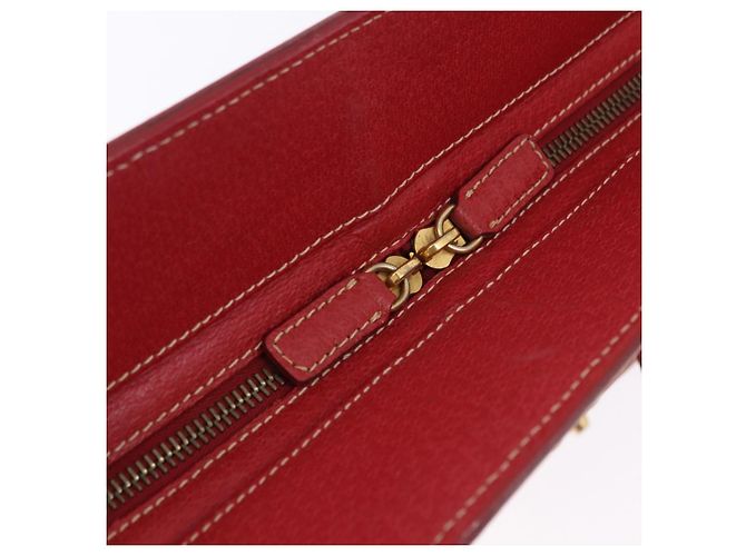 Borsa a mano FENDI Zucchino Canvas Rosso Oro Auth 192125A D'oro - vista 10