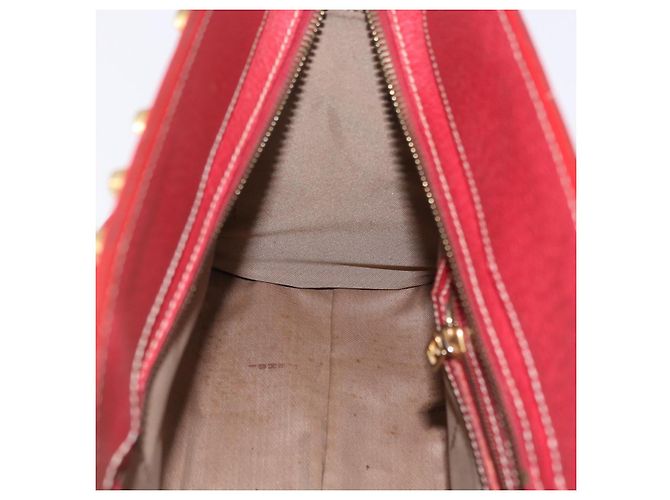 Borsa a mano FENDI Zucchino Canvas Rosso Oro Auth 192125A D'oro - vista 19