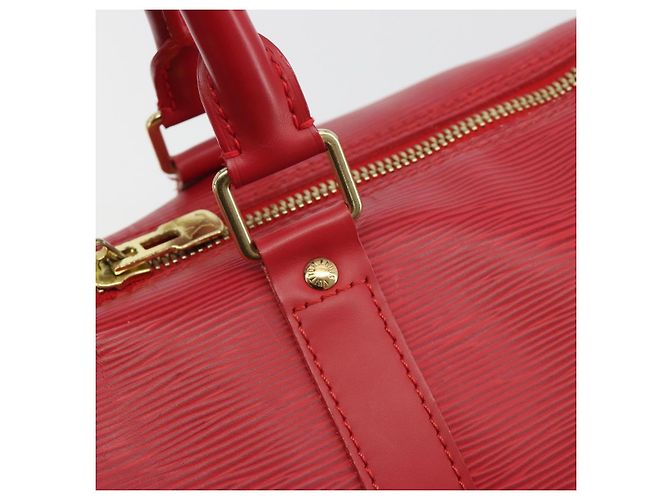 LOUIS VUITTON Epi Keepall 45 Boston Bag Rosso M42977 LV Auth 189520A - vista 17