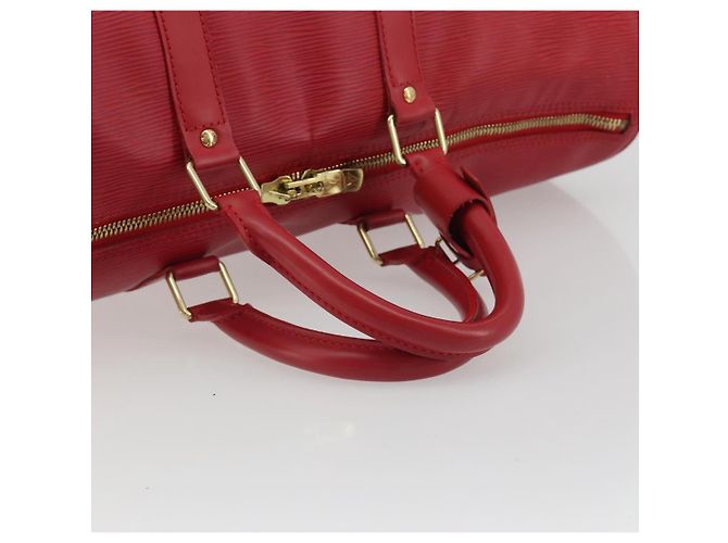 LOUIS VUITTON Epi Keepall 45 Boston Bag Rosso M42977 LV Auth 189520A - vista 7