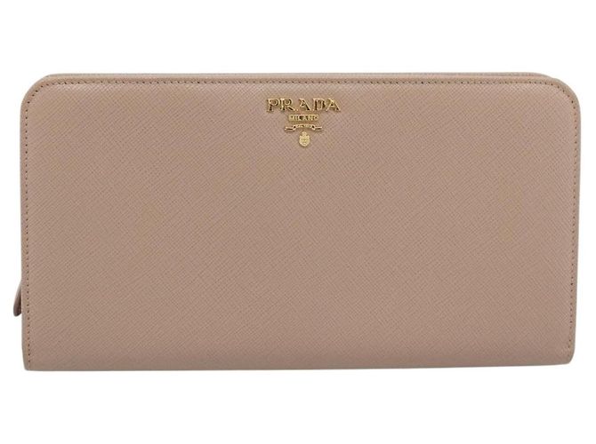 PRADA Long Wallet Saffiano Leder Rosa Goldton Auth 192748M Pink - Ansicht 13