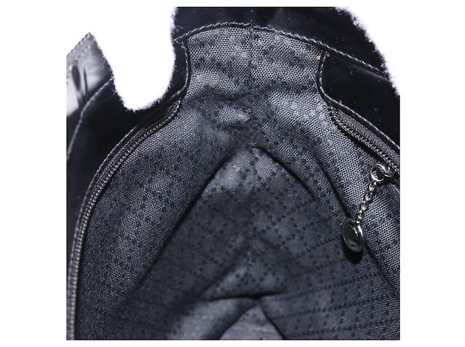 Borsa a mano GUCCI Bamboo in tela nero argento 000 1998 0540 Auth bs36165 - vista 19