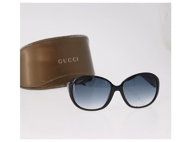 Occhiali da Sole GUCCI Lovely Heart Plastica Nero Argento Auth SW2613V - vista 12