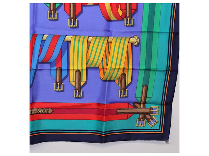 Hermès HERMES Carré 90 Sciarpa in seta multicolore Auth BA14509M - vista 10