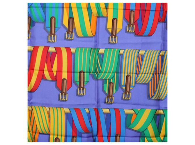 Hermès HERMES Carré 90 Sciarpa in seta multicolore Auth BA14509M - vista 18