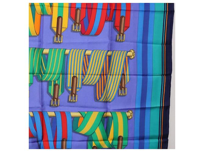 Hermès HERMES Carré 90 Sciarpa in seta multicolore Auth BA14509M - vista 19