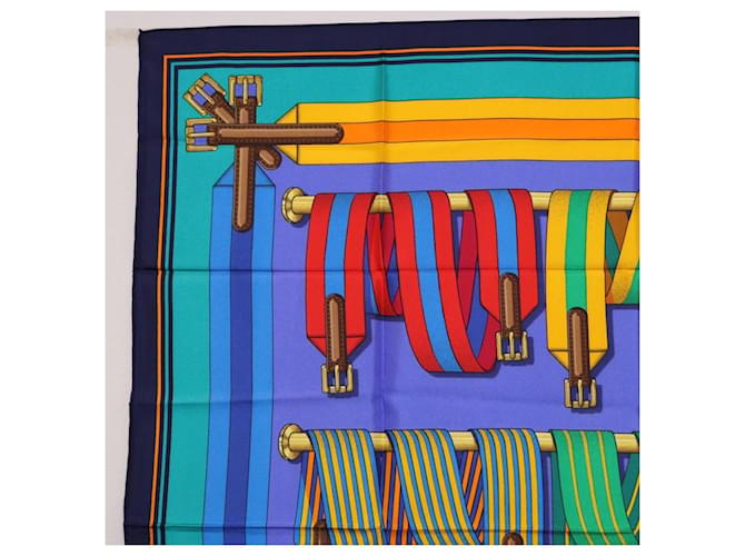Hermès HERMES Carré 90 Sciarpa in seta multicolore Auth BA14509M - vista 2